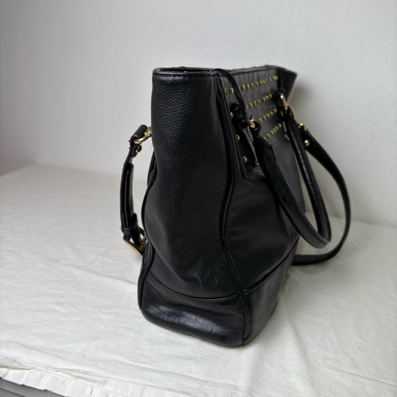 TIGNANELLO Black Leather Studded Tote Bag - Picture 15 of 16